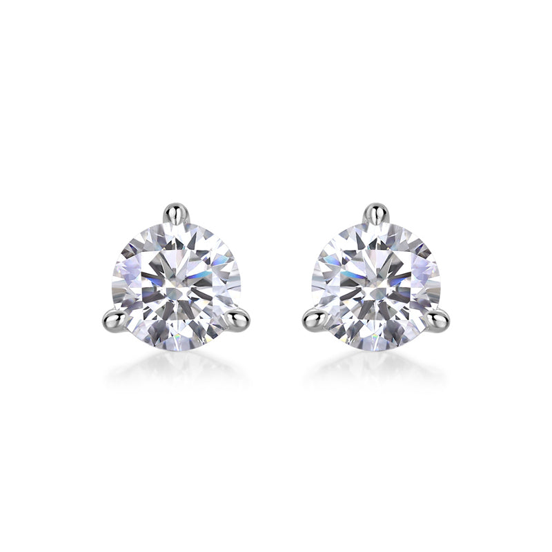 Minimalist Triangle Shape Moissanite Stud Earrings