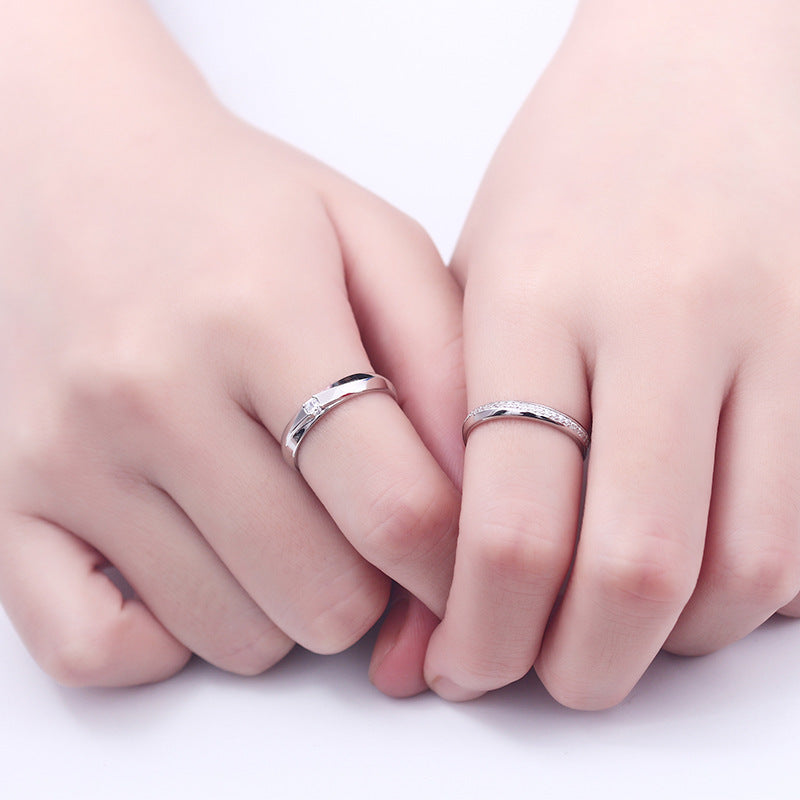 Möbius Infinity Couple Rings - 925 Sterling Silver Adjustable Matching Set