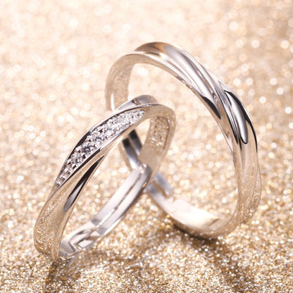 Möbius Loop Couple Rings - 925 Sterling Silver Infinite Love Matching Set