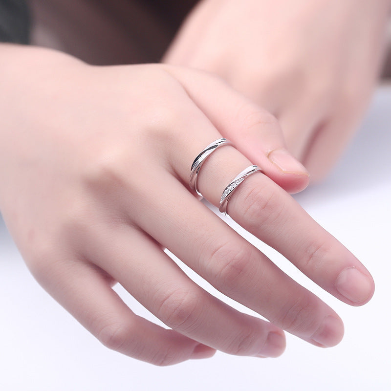 Möbius Loop Couple Rings - 925 Sterling Silver Infinite Love Matching Set