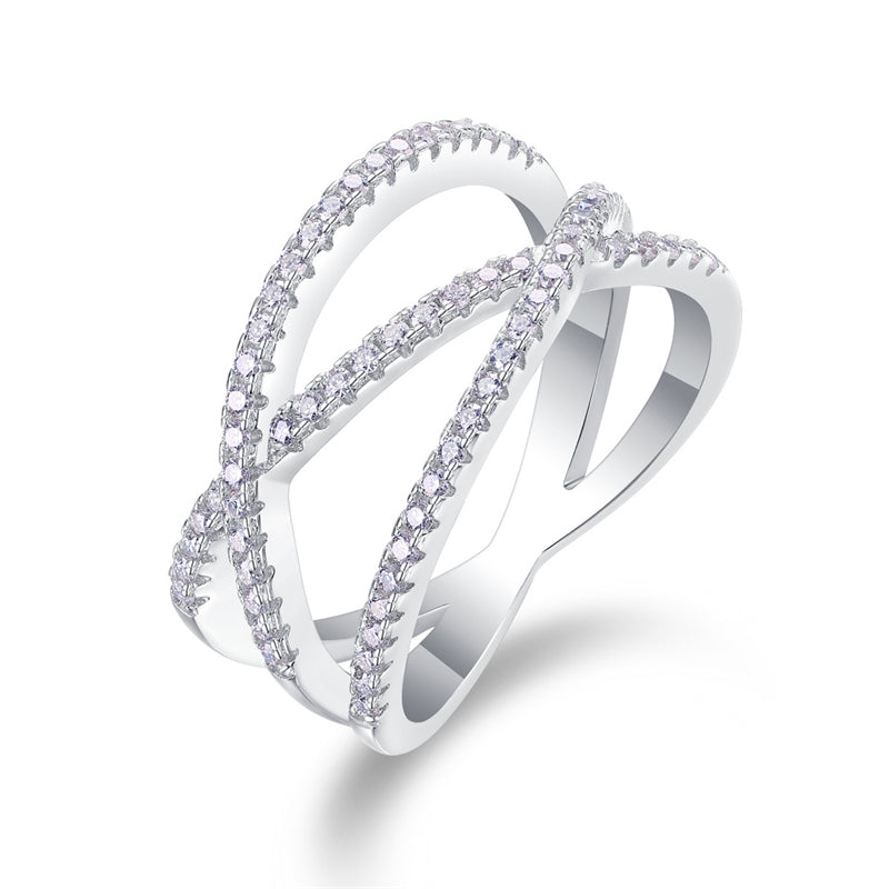 Modern Circle Design Silver Ring for Women