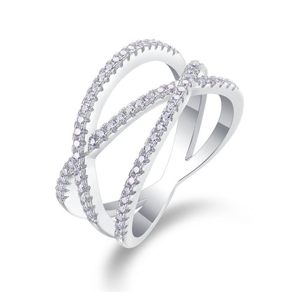 Modern Circle Design Silver Ring for Women