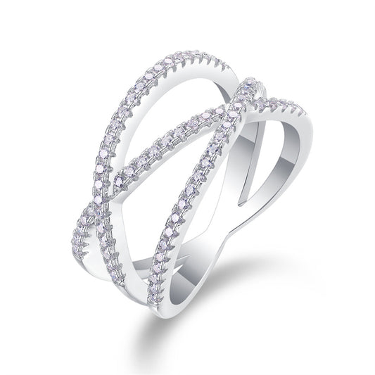 Modern Circle Design Silver Ring for Women