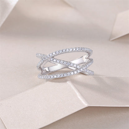 Modern Circle Design Silver Ring for Women