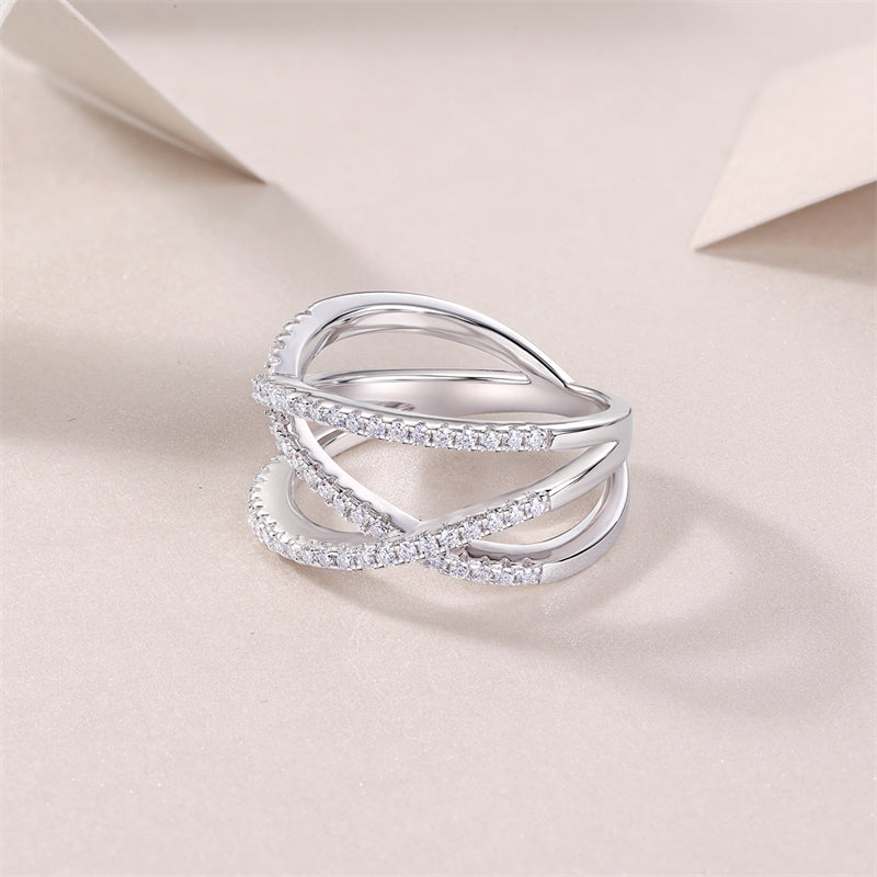 Modern Circle Design Silver Ring for Women