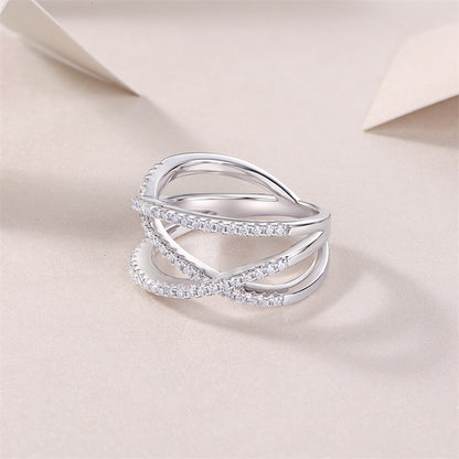 Modern Circle Design Silver Ring for Women