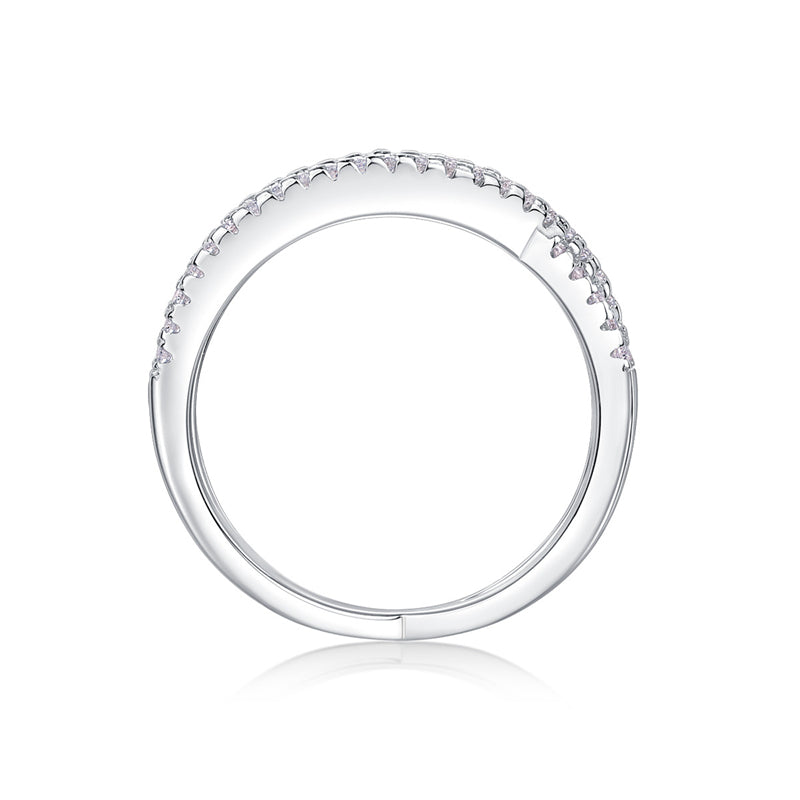Modern Circle Design Silver Ring for Women