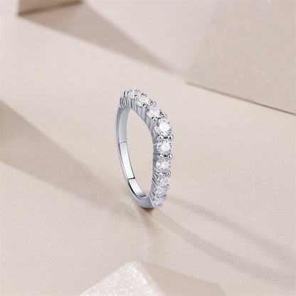 Modern Geometric Moissanite Band for Women