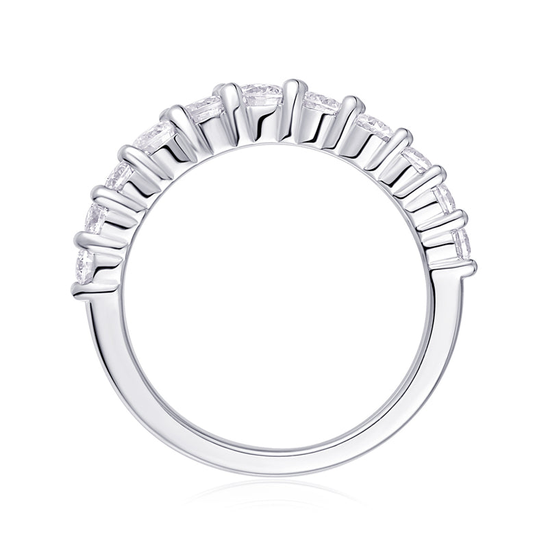 Modern Geometric Moissanite Band for Women