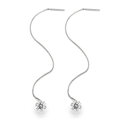Modern Round Cut Moissanite Earrings for Office Wear