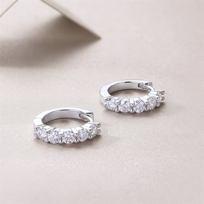 Modern Round Cut Moissanite Earrings for Office Wear