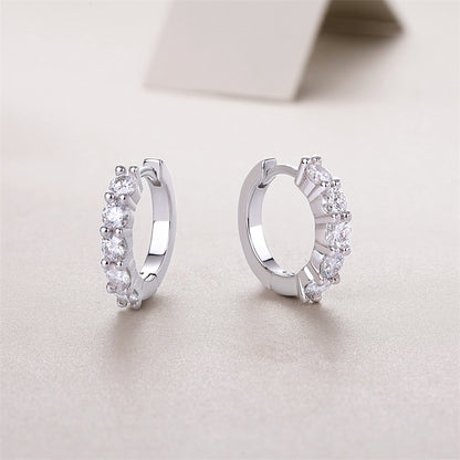 Modern Round Cut Moissanite Earrings for Office Wear