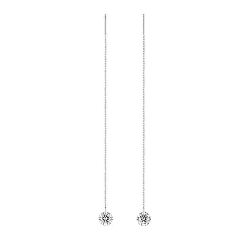 Modern Round Cut Moissanite Earrings for Office Wear