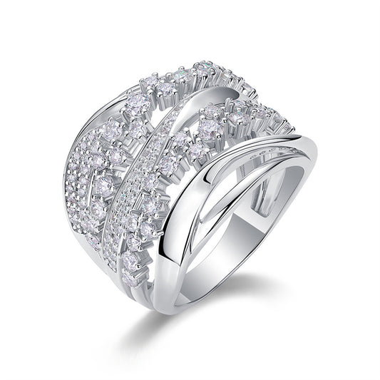 Modern Round Moissanite Ring for Women