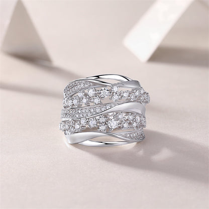 Modern Round Moissanite Ring for Women
