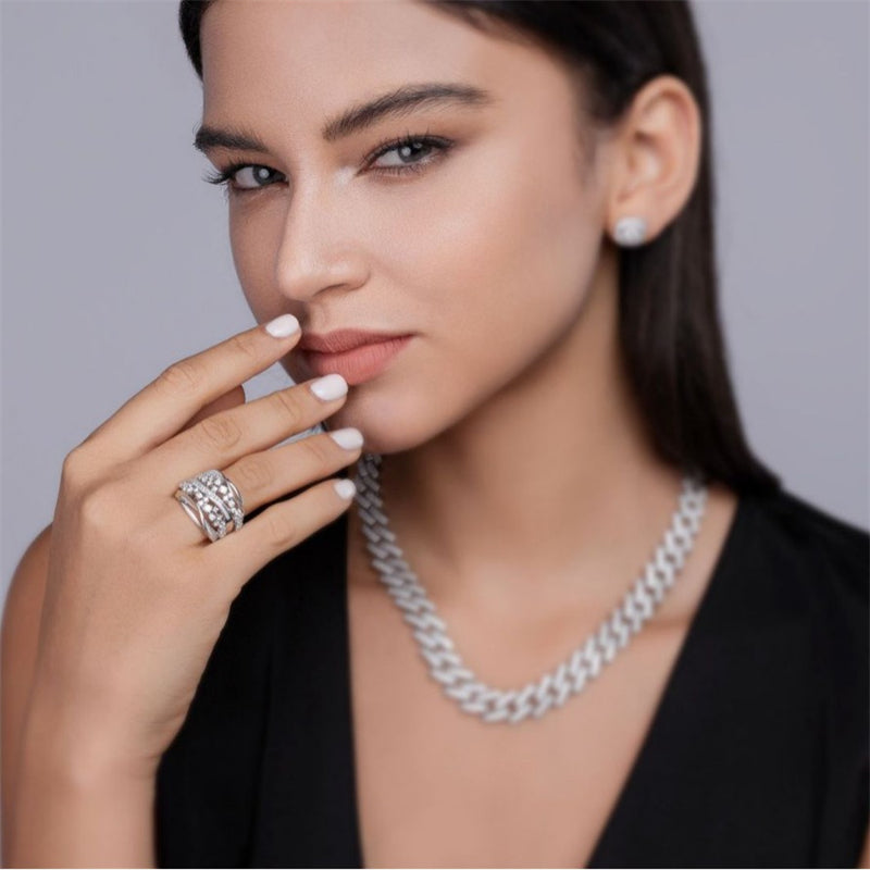 Modern Round Moissanite Ring for Women