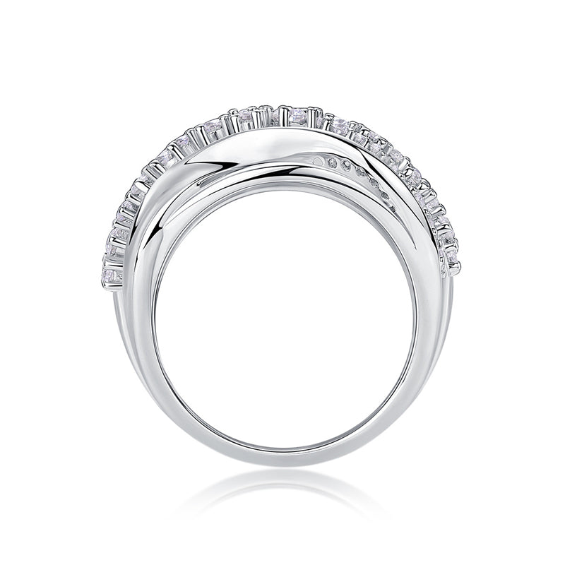 Modern Round Moissanite Ring for Women