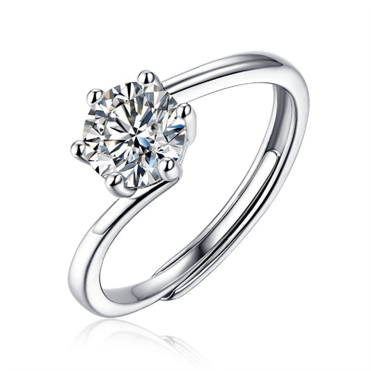 Modern Twisted Band with Sparkling Stone
