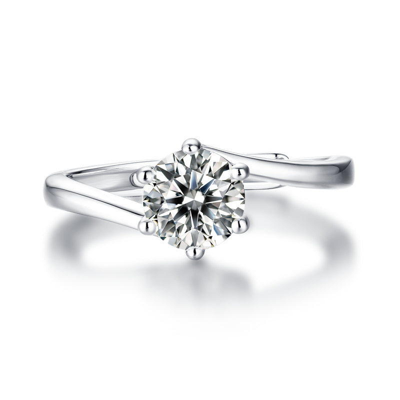 Modern Twisted Band with Sparkling Stone