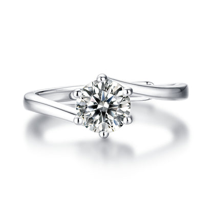 Modern Twisted Band with Sparkling Stone