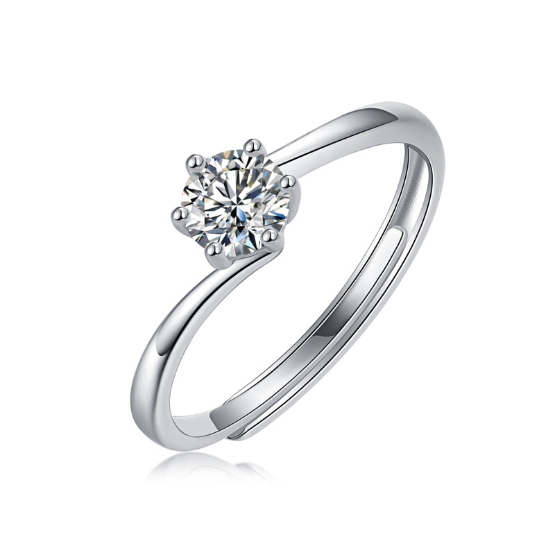 Modern Twisted Band with Sparkling Stone