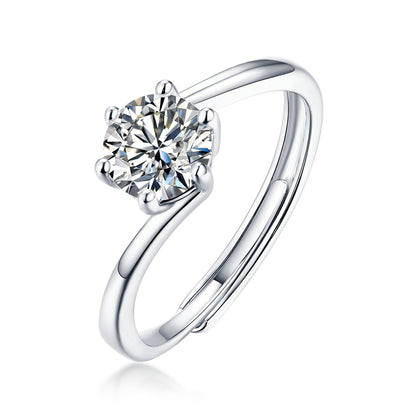 Modern Twisted Band with Sparkling Stone