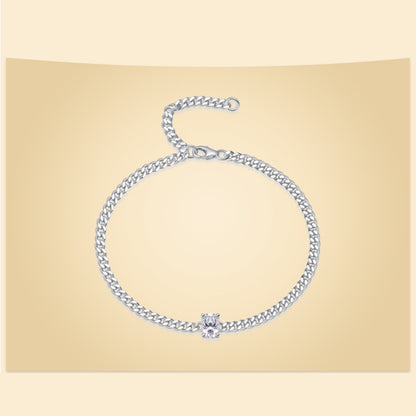 Modern Unisex Sterling Silver Bracelet for Commuting and Work