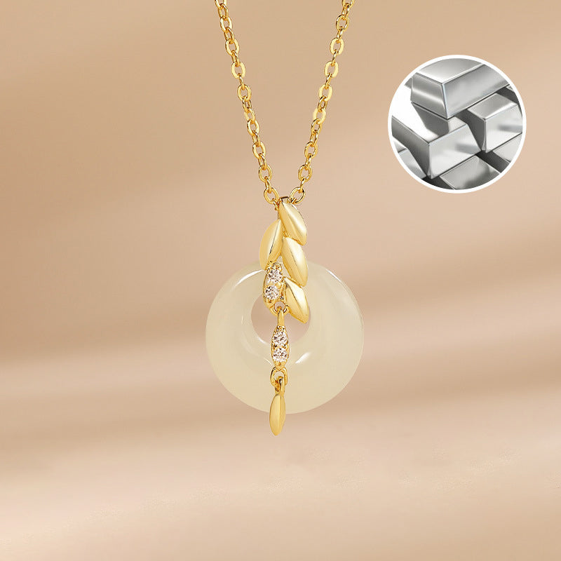 Modern Wheat Ear Jewelry Collection - 925 Sterling Silver Necklaces in Contemporary Asian Style