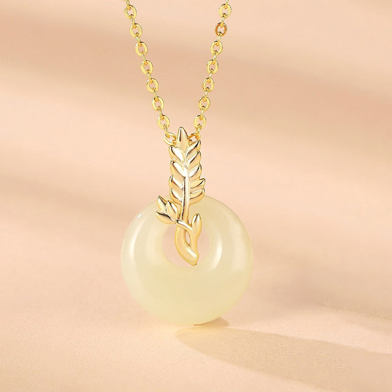 Modern Wheat Ear Jewelry Collection - 925 Sterling Silver Necklaces in Contemporary Asian Style