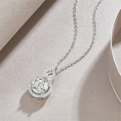 Modern Women's Necklace with Geometric Gourd Pendant