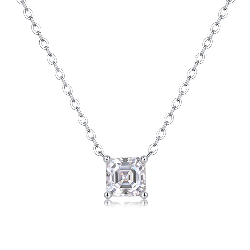 Modern Women's Necklace with Geometric Square Pendant