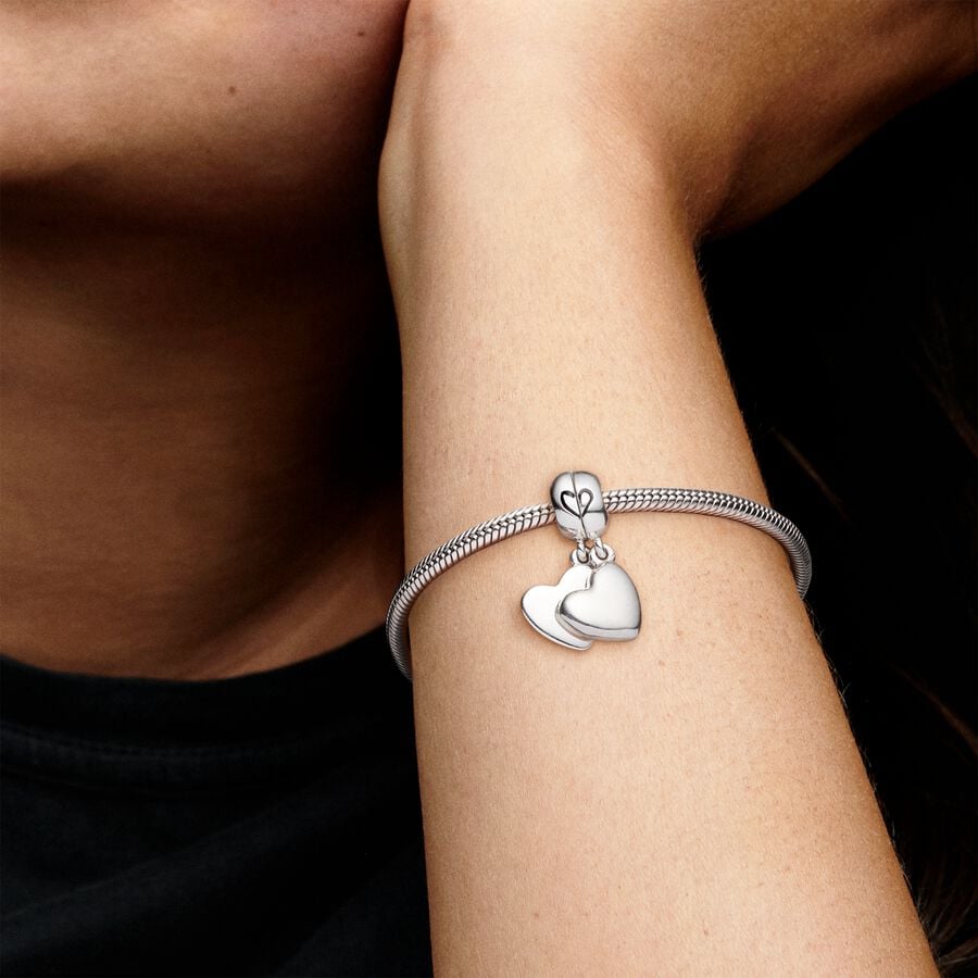 Mother & Son Heart Split Dangle Charm