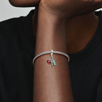 NYC Apple, Torch and Street Sign Triple Dangle Charm