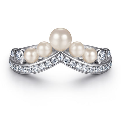 New Arrival S925 Sterling Silver Teardrop Pearl Wedding Ring Set - Elegant Bridal Jewelry
