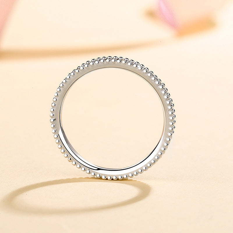 New S925 Sterling Silver Millennium Cycle Moissanite Eternity Band with Golden Toad Motif