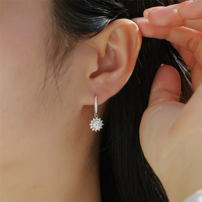 Office Chic Moissanite Earrings in 925 Silver
