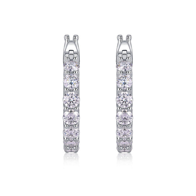 Office Chic Moissanite Earrings in 925 Silver
