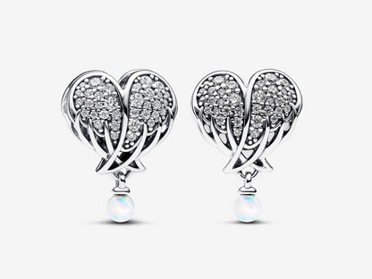 Sparkling Angel Wings & Heart Charm