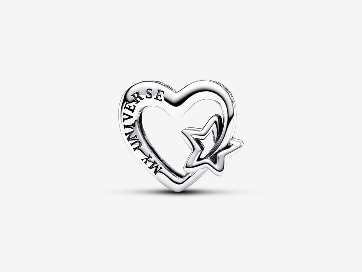 Openwork Family Heart & Star Charm