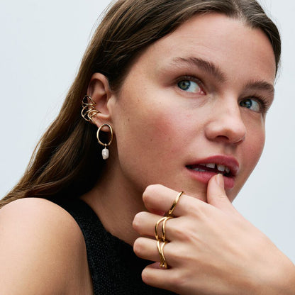 14k Gold Infinity Ear Cuff