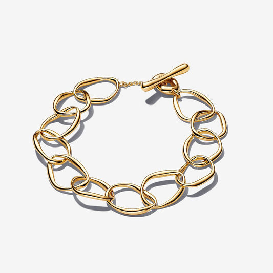 14k Gold Organic Link Bracelet