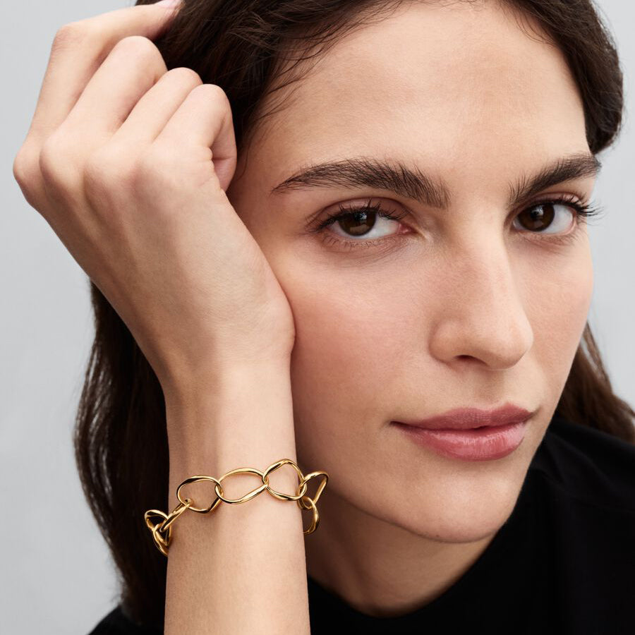 14k Gold Organic Link Bracelet