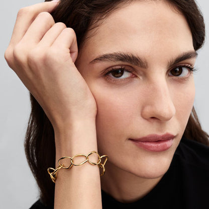 14k Gold Organic Link Bracelet