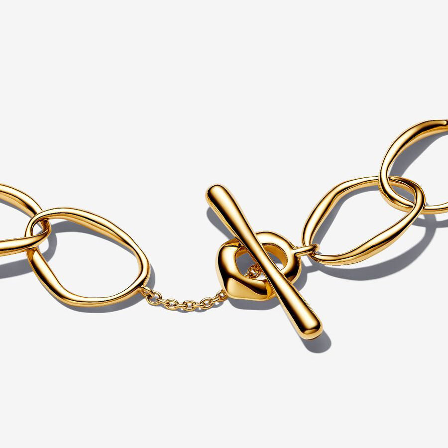 14k Gold Organic Link Bracelet