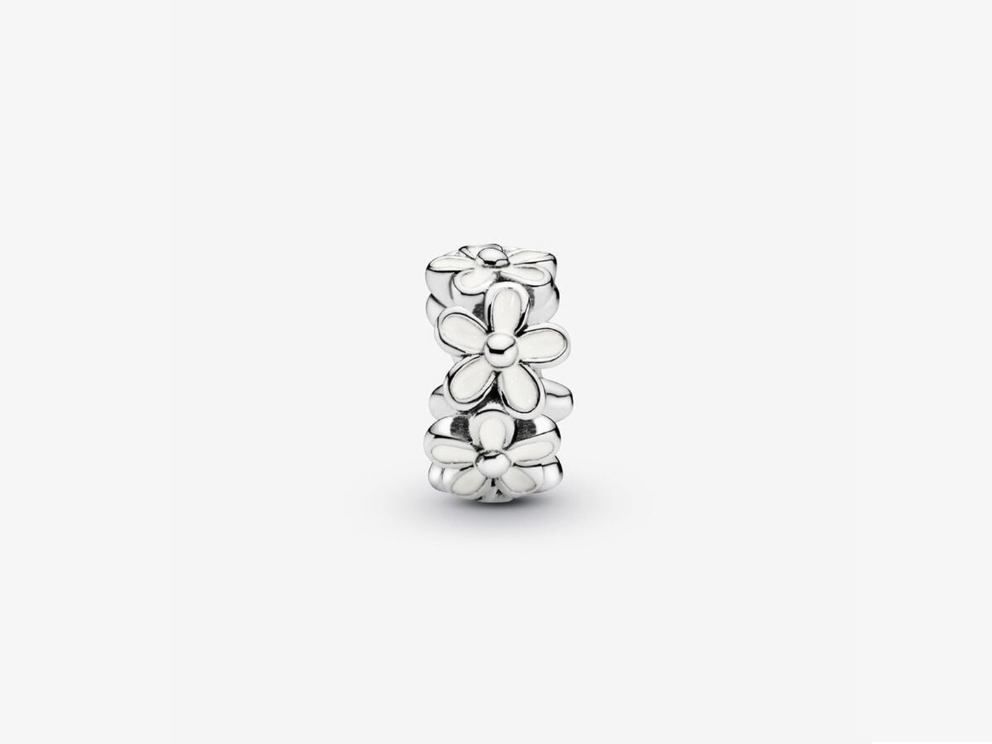 White Daisy Flower Spacer Charm