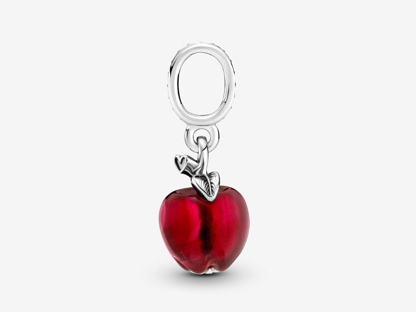 Red Apple Murano Glass Charm