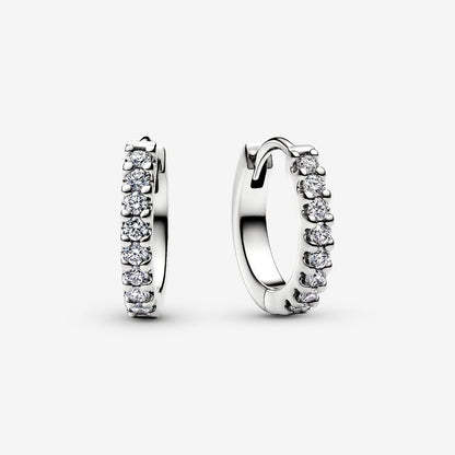 Round Brilliant Diamond Hoops
