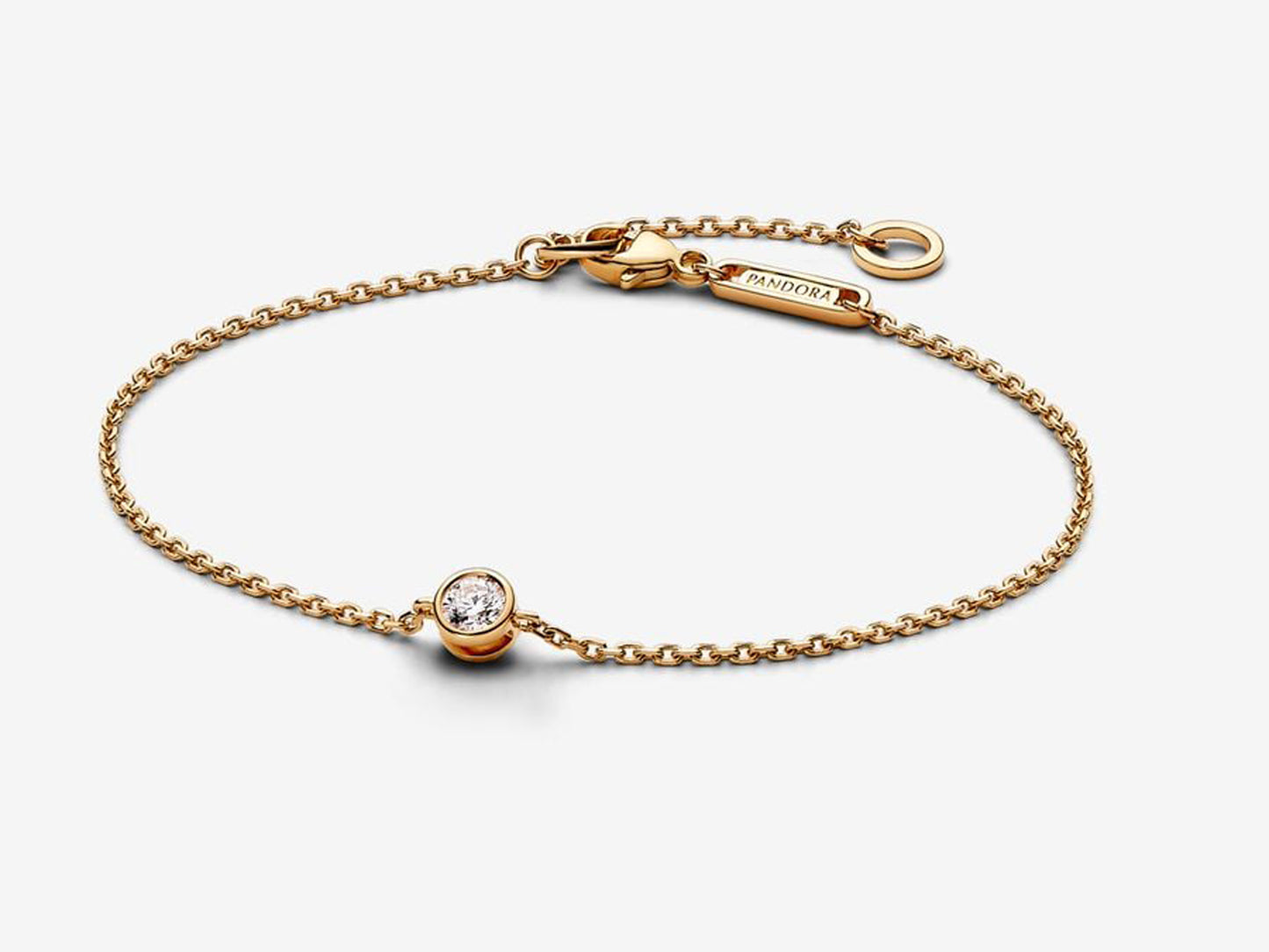 Lab-grown Diamond Bezel Chain Bracelet 0.15 carat tw 14k Gold