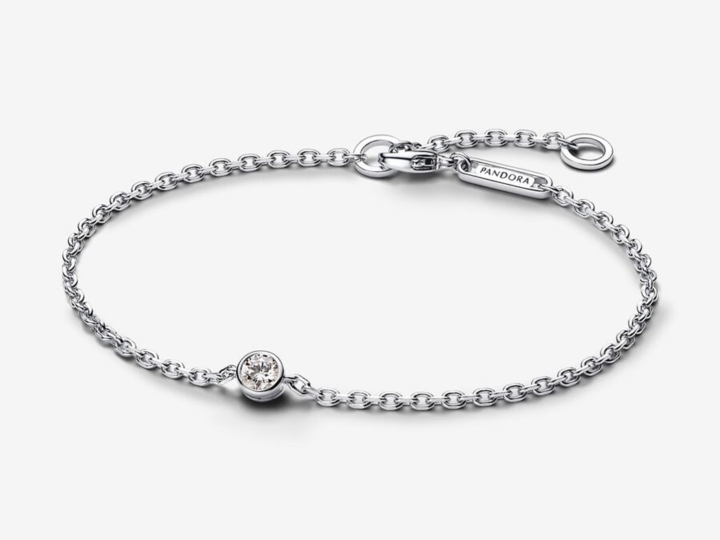 Lab-grown Diamond Bezel Chain Bracelet 0.15 carat tw Sterling Silver