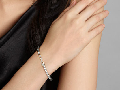 Lab-grown Diamond Bangle 0.15 carat tw Sterling Silver